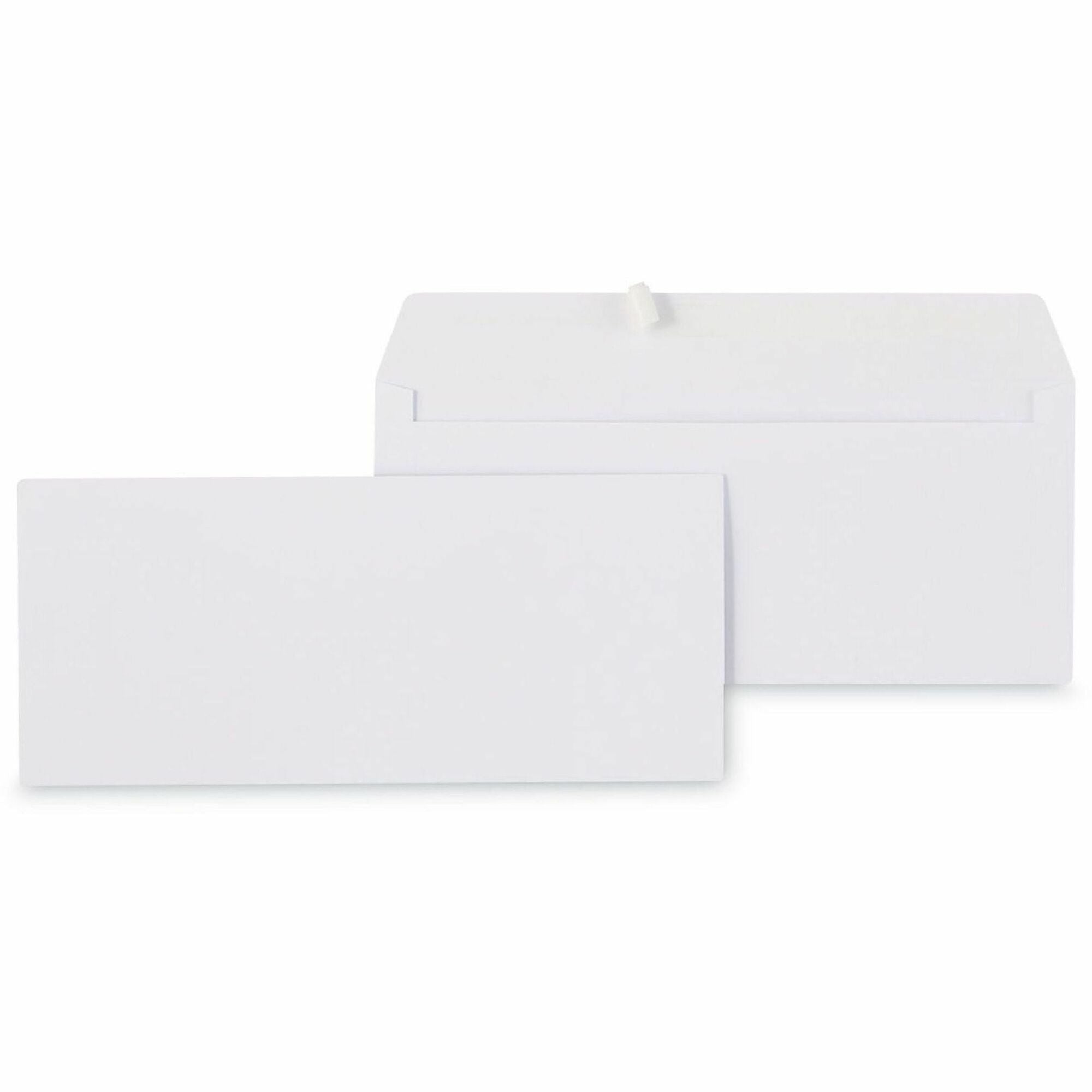 Peel Seal Strip Business Envelope, #10, Square Flap, Self-Adhesive Closure, 4.13 x 9.5, White, 100/Box