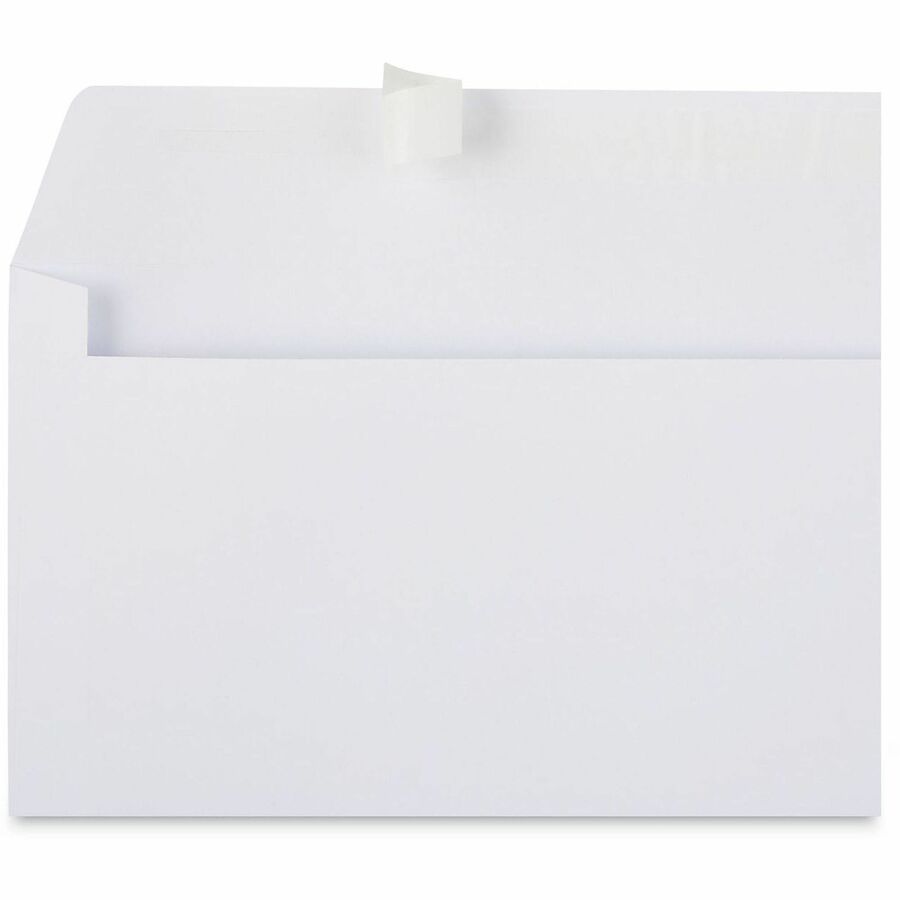 Peel Seal Strip Business Envelope, #10, Square Flap, Self-Adhesive Closure, 4.13 x 9.5, White, 100/Box