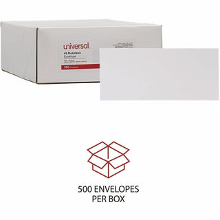 Open-Side Business Envelope, #9, Square Flap, Gummed Closure, 3.88 x 8.88, White, 500/Box
