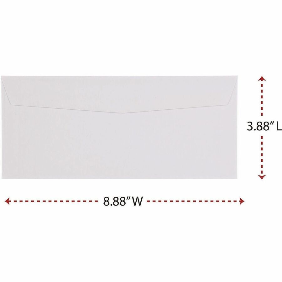 Open-Side Business Envelope, #9, Square Flap, Gummed Closure, 3.88 x 8.88, White, 500/Box