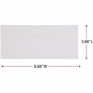 Open-Side Business Envelope, #9, Square Flap, Gummed Closure, 3.88 x 8.88, White, 500/Box