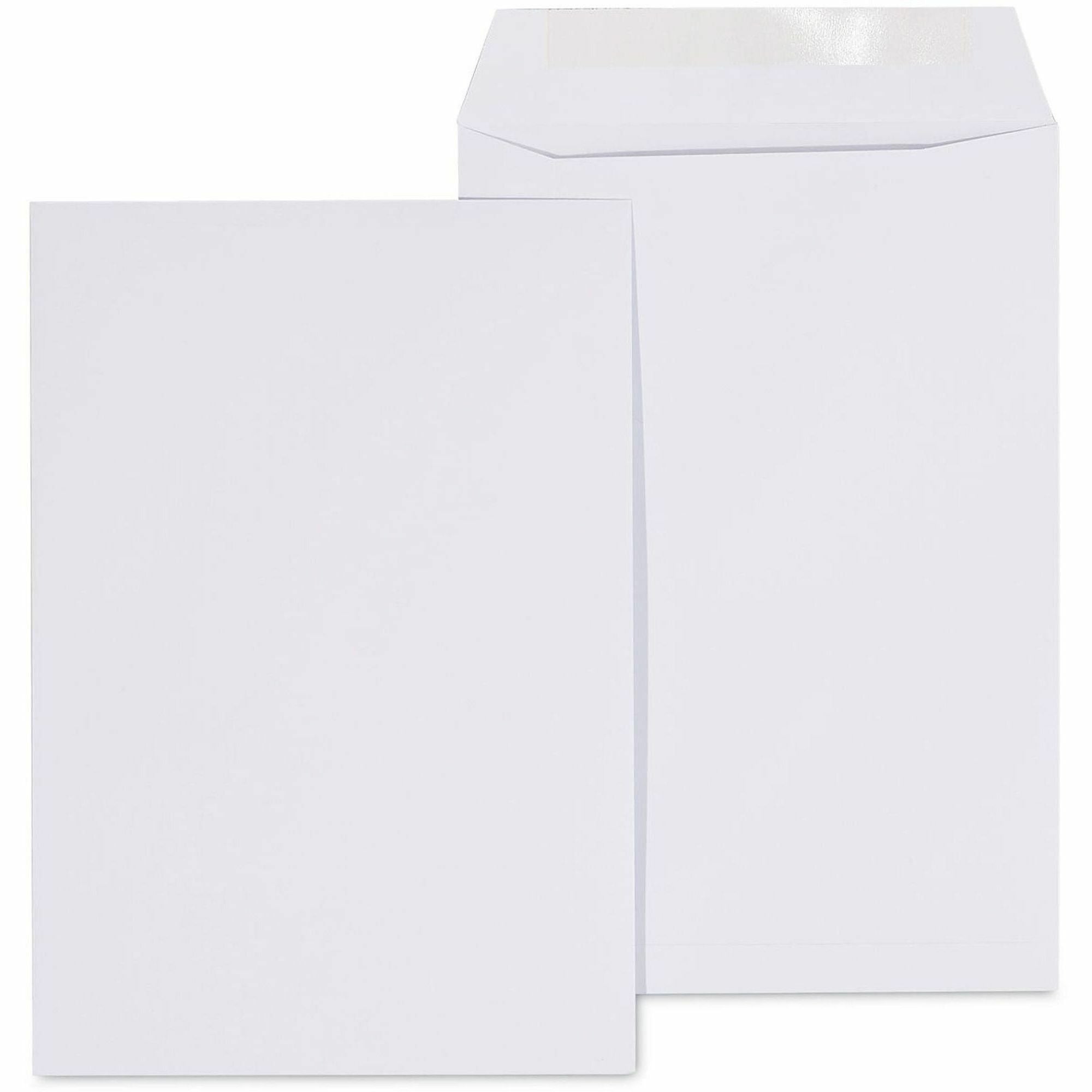 Catalog Envelope, 24 lb Bond Weight Paper, #1 3/4, Square Flap, Gummed Closure, 6.5 x 9.5, White, 500/Box