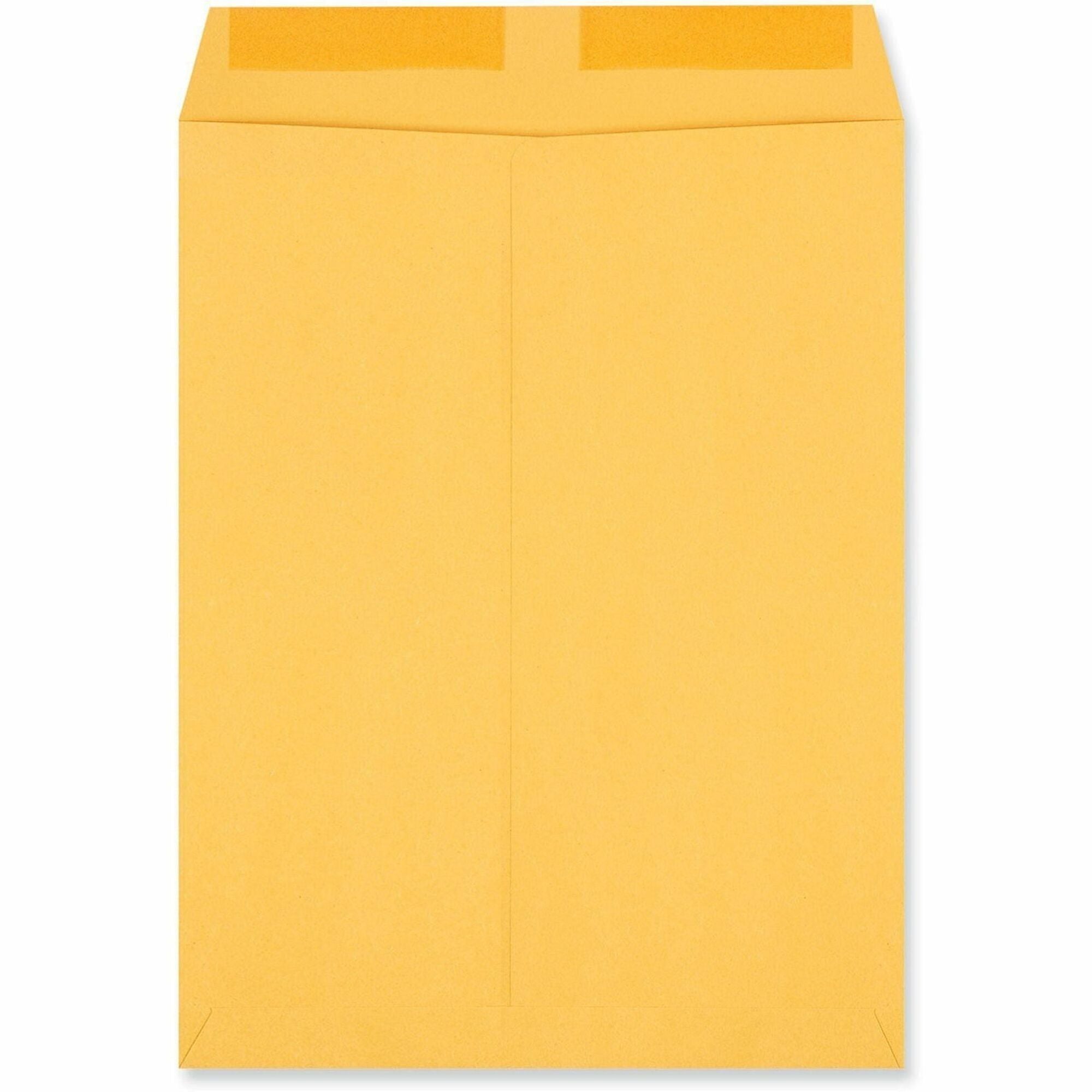 Catalog Envelope, 28 lb Bond Weight Kraft, #12 1/2, Square Flap, Gummed Closure, 9.5 x 12.5, Brown Kraft, 250/Box