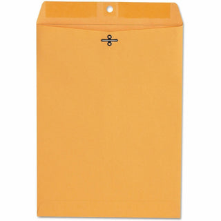 Kraft Clasp Envelope, #90, Square Flap, Clasp/Gummed Closure, 9 x 12, Brown Kraft, 100/Box
