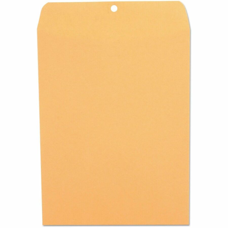 Kraft Clasp Envelope, #90, Square Flap, Clasp/Gummed Closure, 9 x 12, Brown Kraft, 100/Box