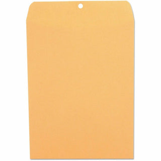 Kraft Clasp Envelope, #90, Square Flap, Clasp/Gummed Closure, 9 x 12, Brown Kraft, 100/Box