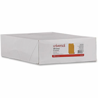 Kraft Clasp Envelope, #98, Square Flap, Clasp/Gummed Closure, 10 x 15, Brown Kraft, 100/Box