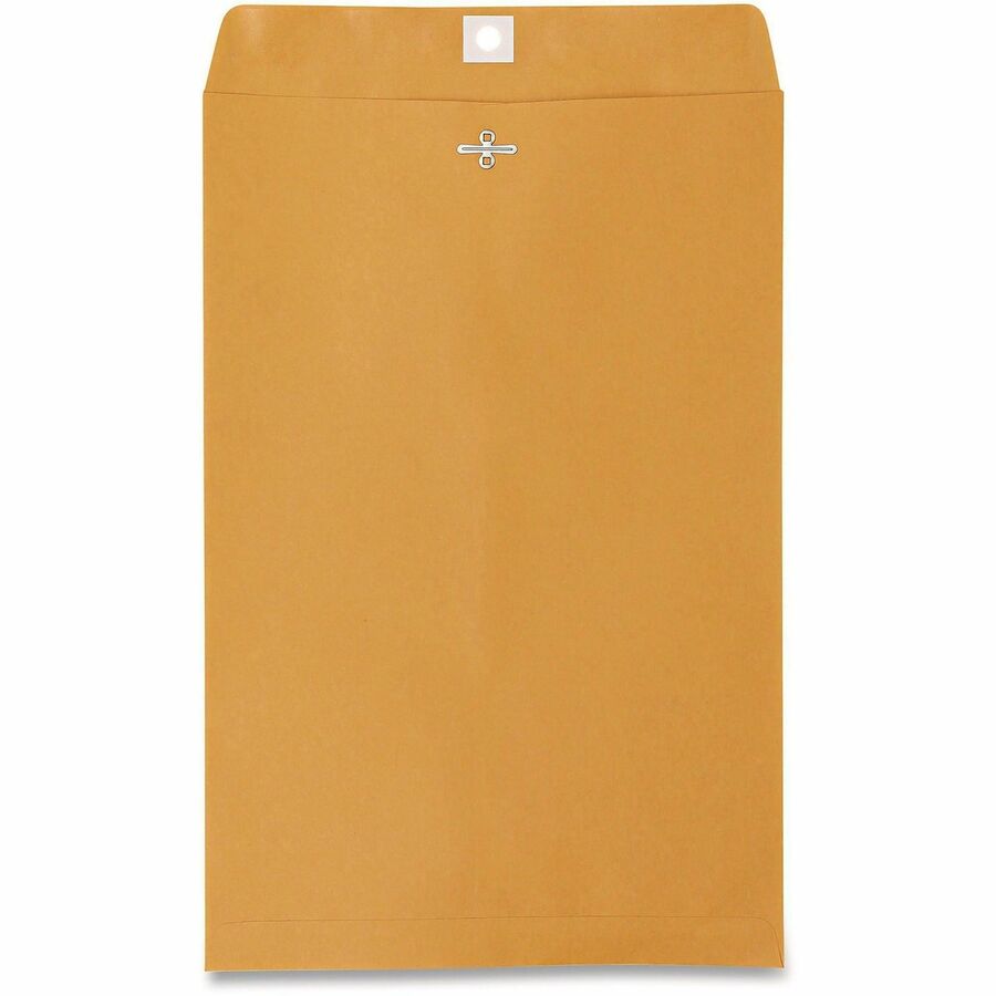 Kraft Clasp Envelope, #98, Square Flap, Clasp/Gummed Closure, 10 x 15, Brown Kraft, 100/Box