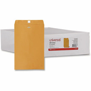 Kraft Clasp Envelope, #98, Square Flap, Clasp/Gummed Closure, 10 x 15, Brown Kraft, 100/Box
