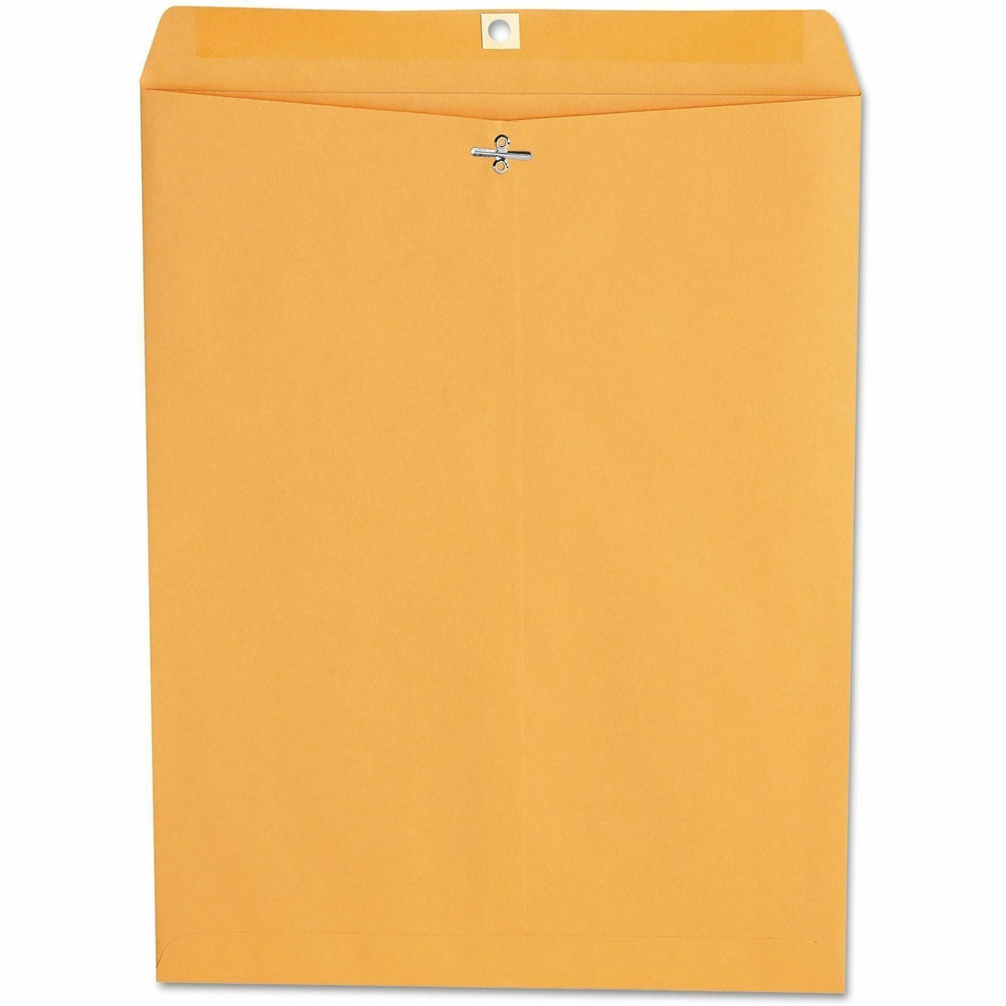 Kraft Clasp Envelope, #110, Square Flap, Clasp/Gummed Closure, 12 x 15.5, Brown Kraft, 100/Box