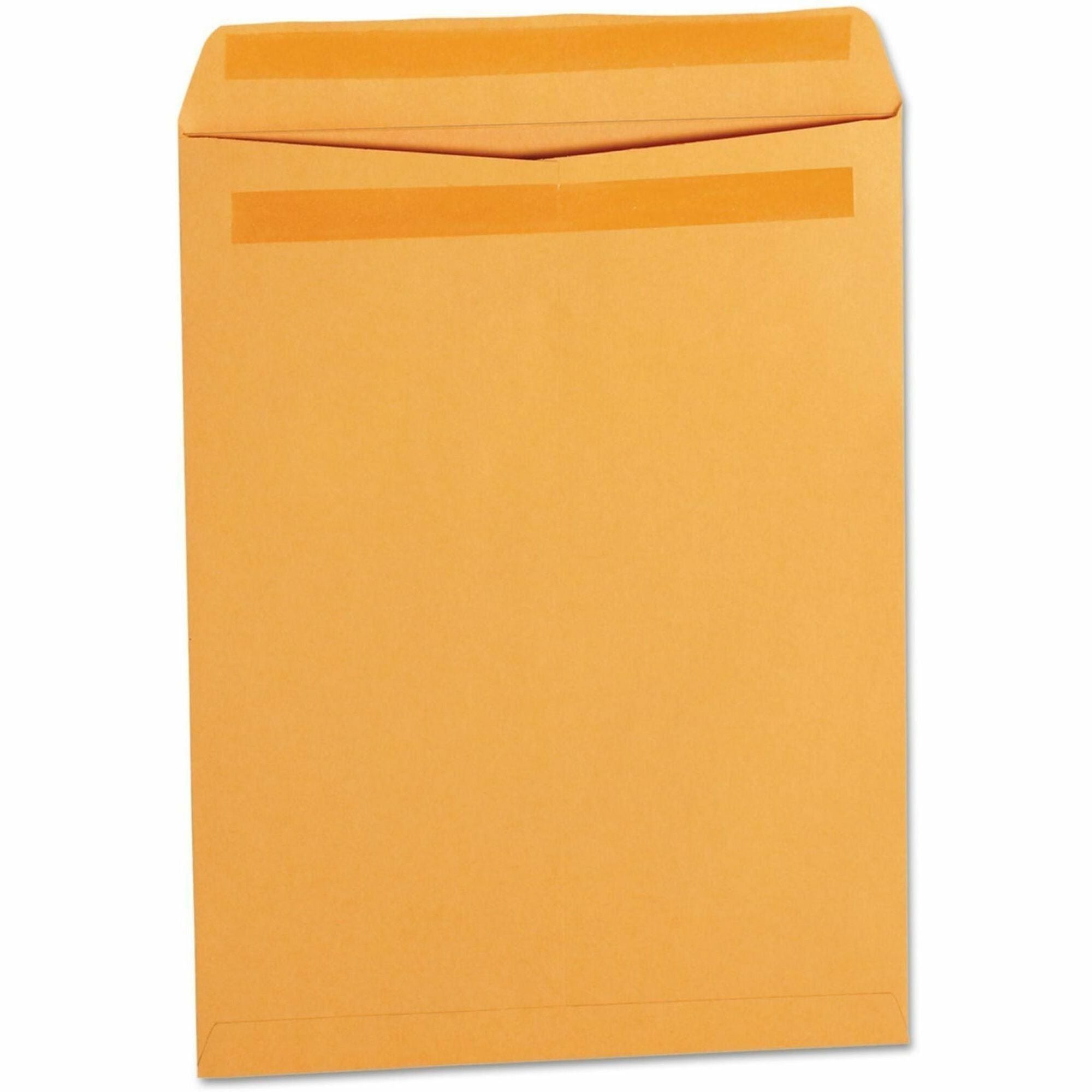 Self-Stick Open End Catalog Envelope, #12 1/2, Square Flap, Self-Adhesive Closure, 9.5 x 12.5, Brown Kraft, 250/Box