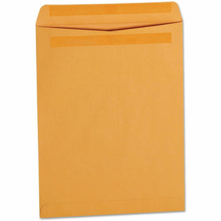 Self-Stick Open End Catalog Envelope, #13 1/2, Square Flap, Self-Adhesive Closure, 10 x 13, Brown Kraft, 250/Box