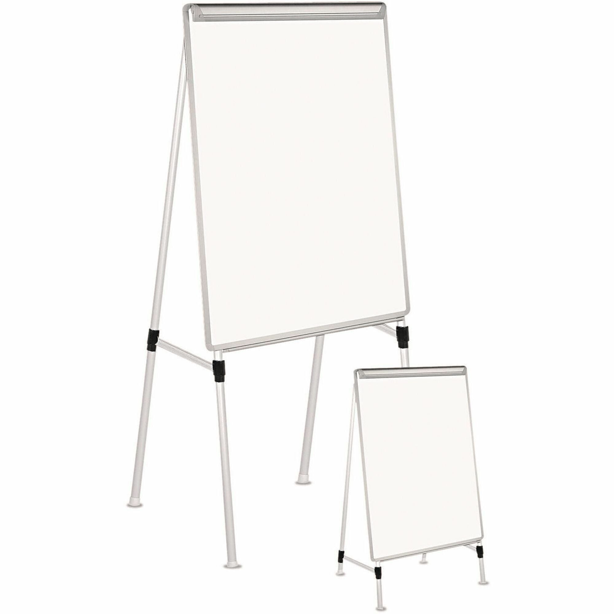 Dry Erase Board with A-Frame Easel, 29 x 41, White Surface, Silver Frame