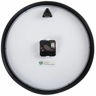 Classic Round Wall Clock, 12.63" Overall Diameter, Black Case, 1 AA (sold separately)