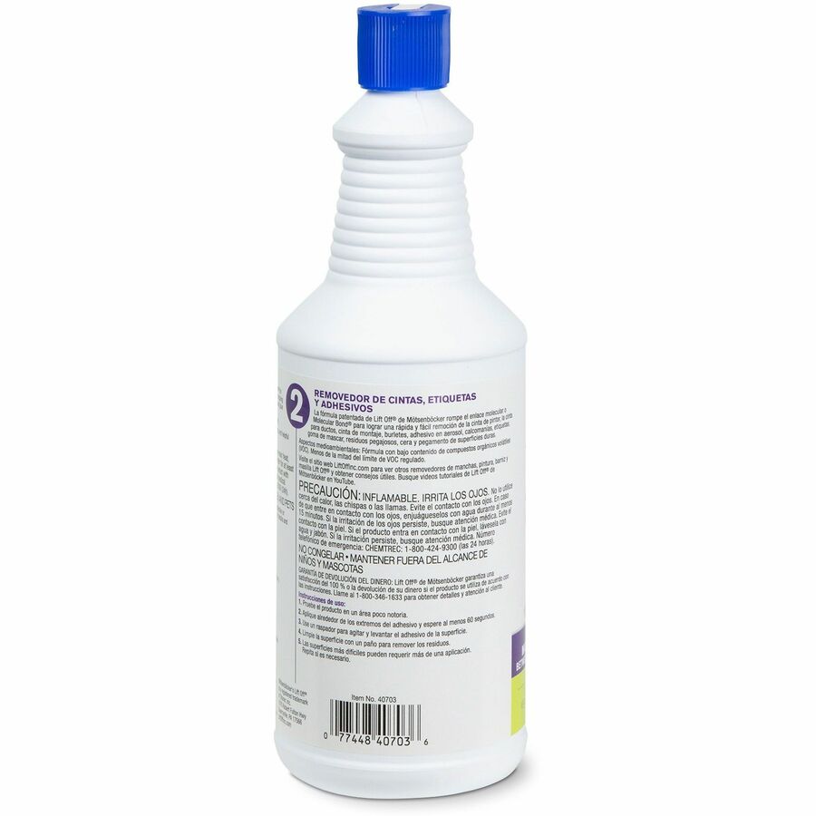 Mtsenbcker's Lift Off Tape/Label Adhesive Remover - 1 quart - For Tape Adhesive, Label Adhesive, Grease, Oil Gum, Tar, Spray Adhesive, Sticker Adhesive, Chewing Gum, Wax, Glue, Residue Remover - White 6 / Carton