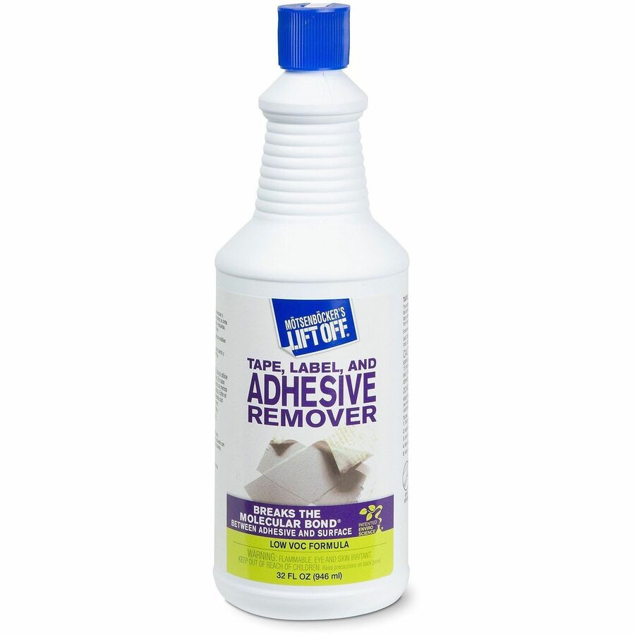 Mtsenbcker's Lift Off Tape/Label Adhesive Remover - 1 quart - For Tape Adhesive, Label Adhesive, Grease, Oil Gum, Tar, Spray Adhesive, Sticker Adhesive, Chewing Gum, Wax, Glue, Residue Remover - White 6 / Carton