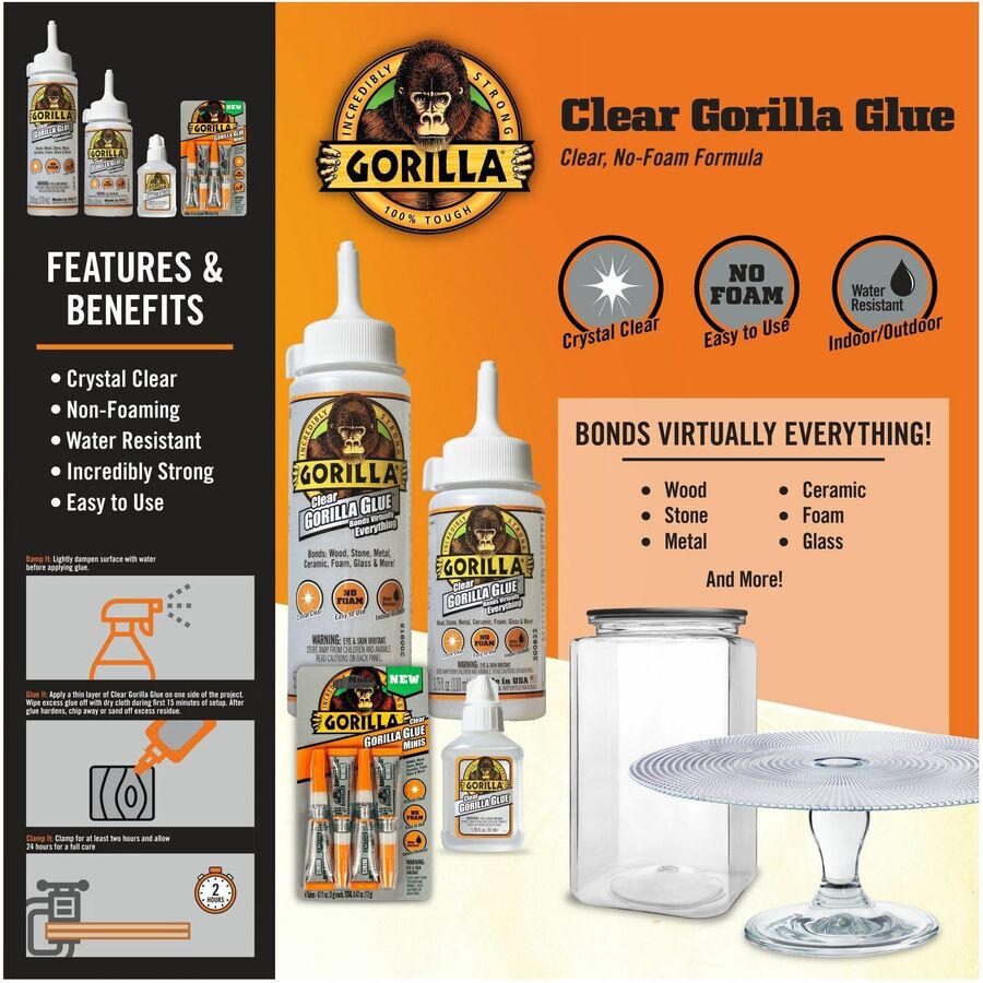 Gorilla Clear Glue - 3.75 fl oz - 1 Each - Clear