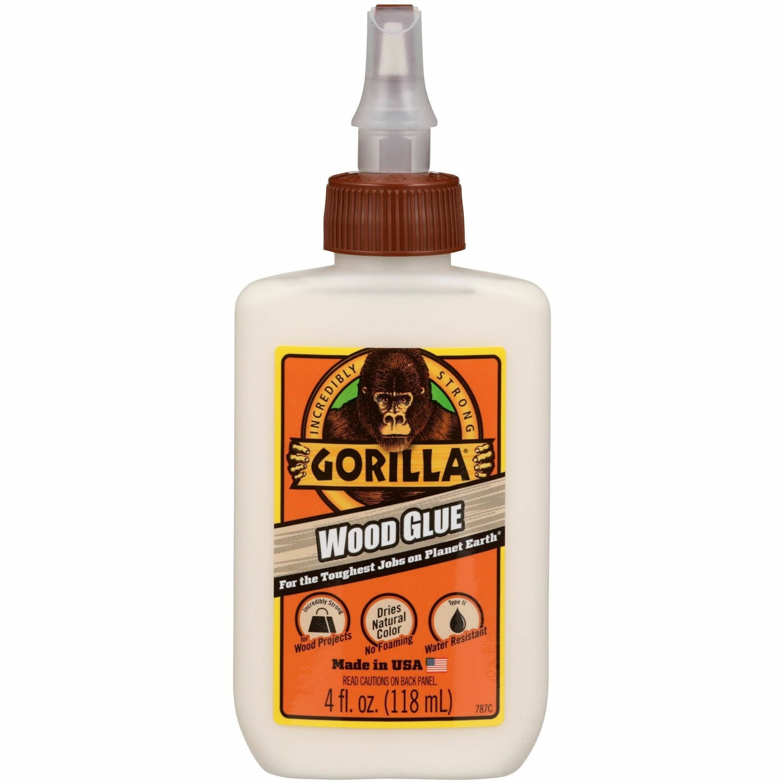 Wood Glue, 4 oz, Dries Light Tan