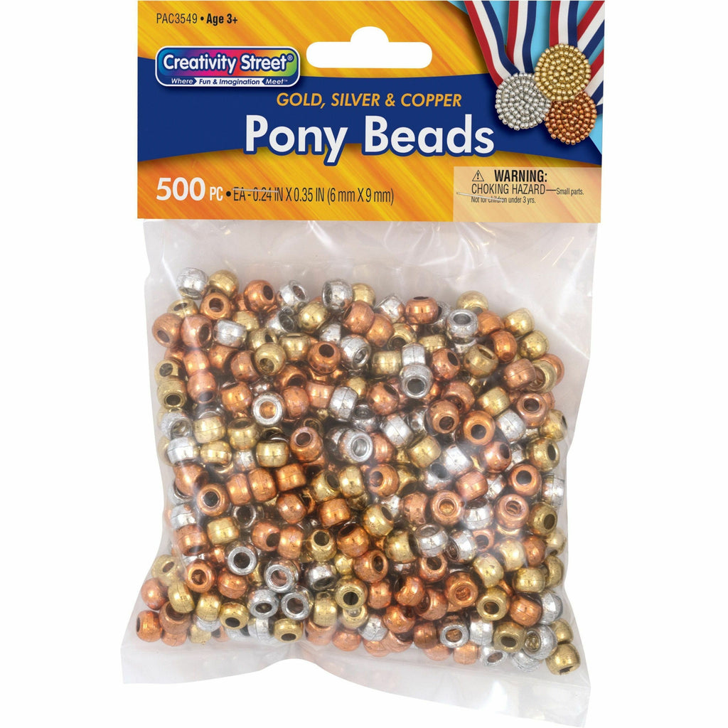 Pacon Pony Beads - Skill Learning: Arts & Crafts, Creativity - Assorted
