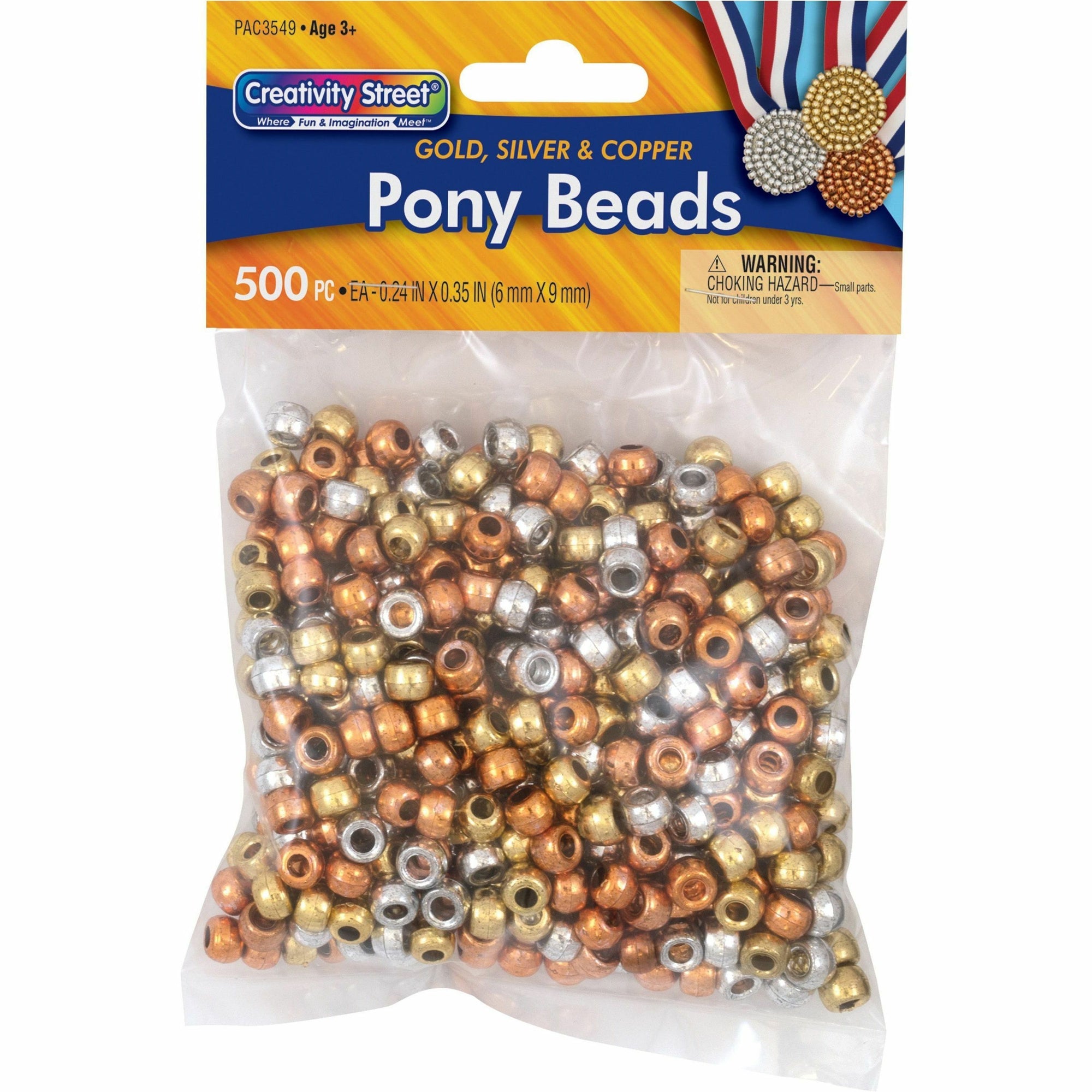 Pacon Pony Beads - Skill Learning: Arts & Crafts, Creativity - Assorted