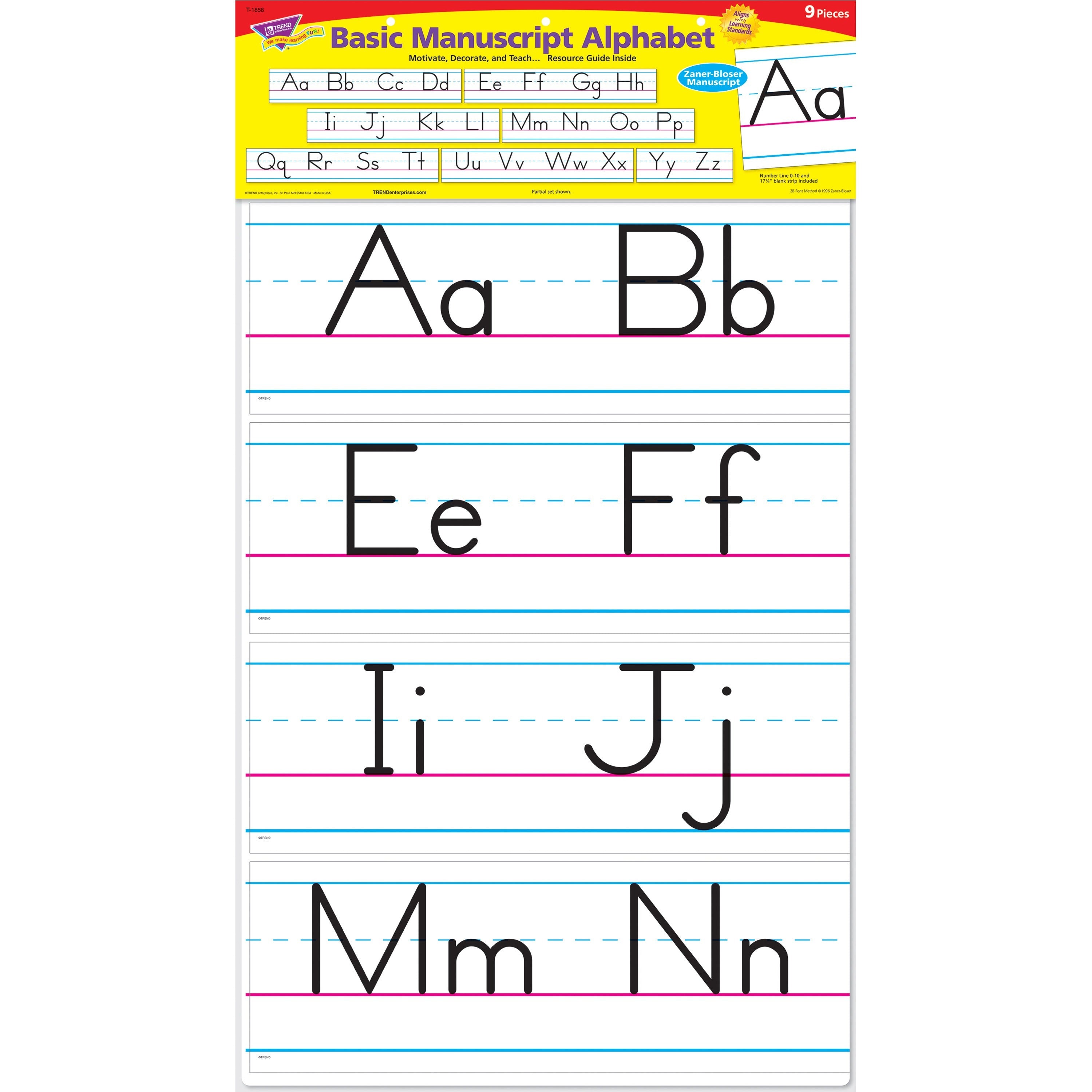trend-basic-alphabet-bulletin-board-set-learning-theme-subject-7-x-letter-1-x-numbers-shape-reusable-durable-multicolor-1-pack_tep1858 - 1