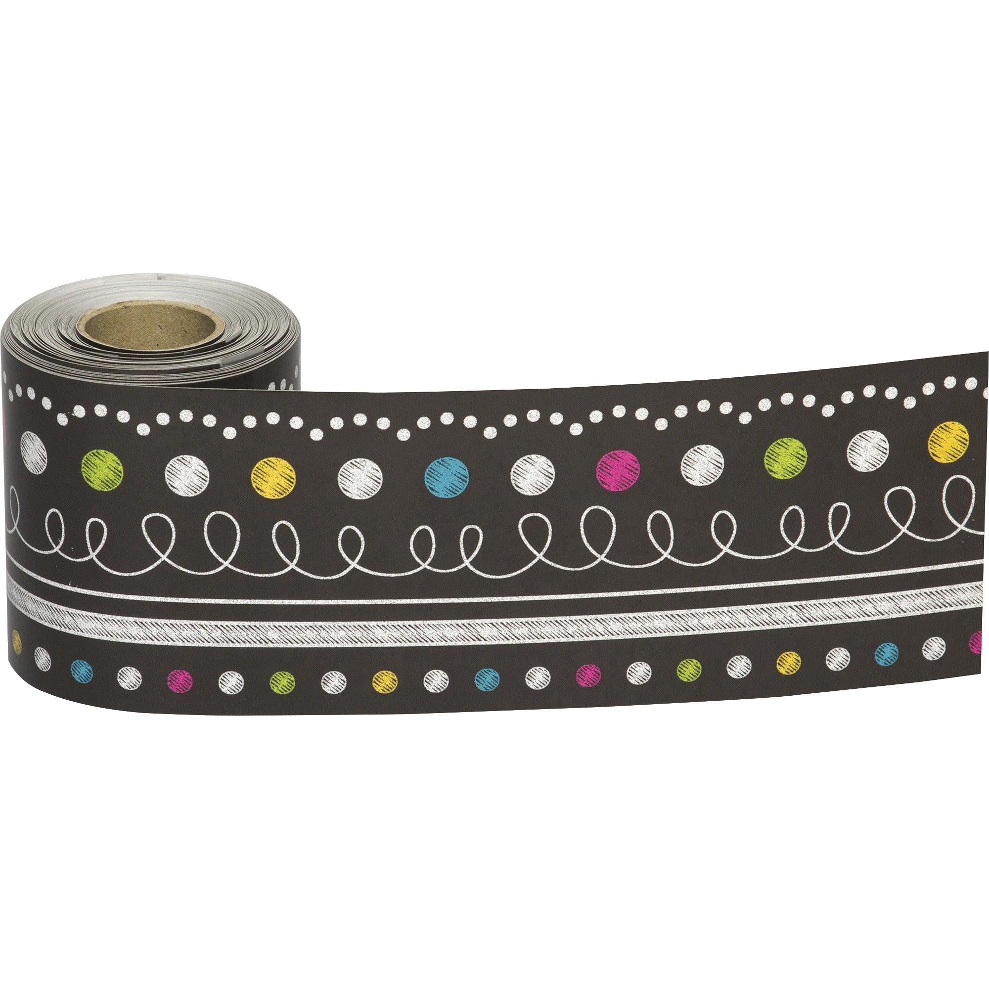 teacher-created-resources-straight-rolled-border-trim-chalkboard-brights-3-width-x-600-length-multicolor-1-roll_tcr8947 - 1