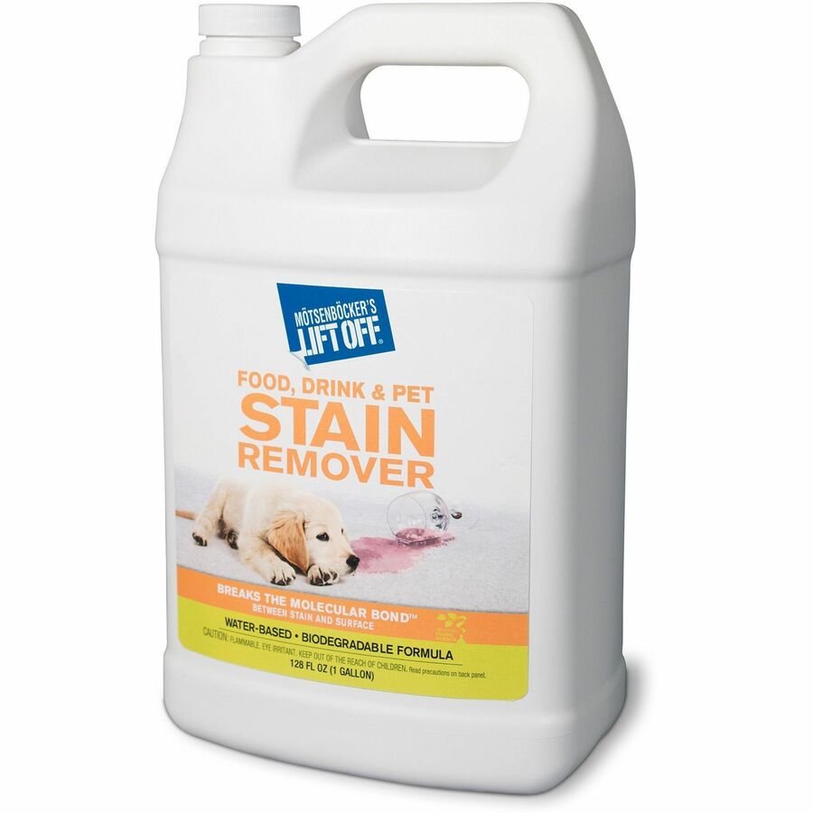 Mtsenbcker's Lift Off Food/Drink/Pet Stain Remover - 128 fl oz (4 quart)Bottle - 4 / Carton - Environmentally Friendly - White