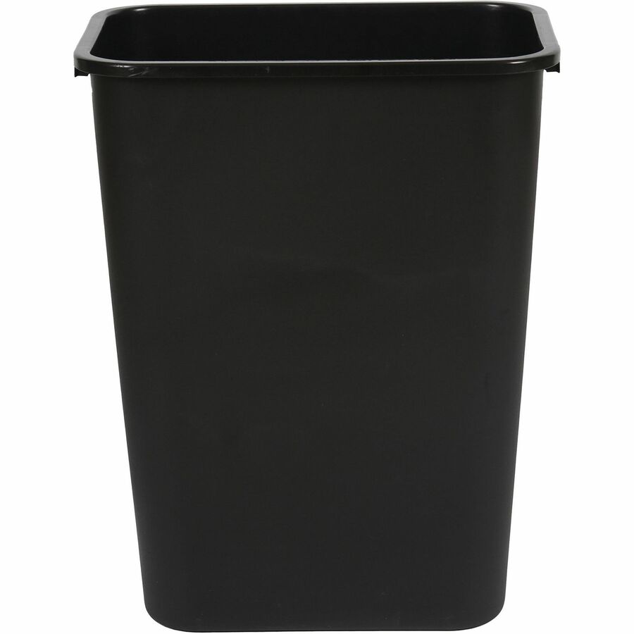 Genuine Joe 41-Quart Wastebasket - 10.25 gal Capacity - Durable, Sturdy, Dent Resistant, Chip Resistant, Rust Resistant, Long Lasting - 19.9" Height x 9.4" Width x 15.2" Depth - Polyethylene - Black - 1 Each