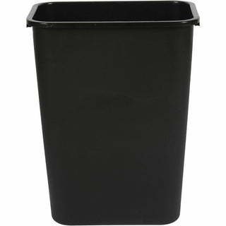 Genuine Joe 41-Quart Wastebasket - 10.25 gal Capacity - Durable, Sturdy, Dent Resistant, Chip Resistant, Rust Resistant, Long Lasting - 19.9" Height x 9.4" Width x 15.2" Depth - Polyethylene - Black - 1 Each