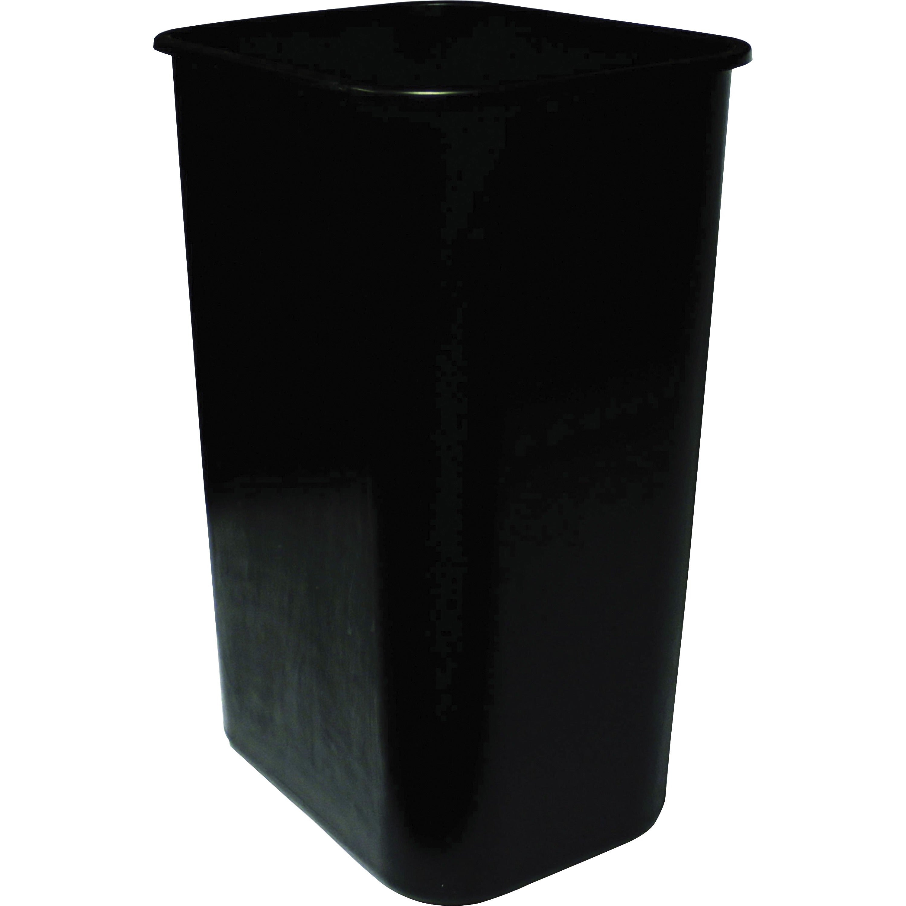 genuine-joe-41-quart-wastebasket-1025-gal-capacity-durable-sturdy-dent-resistant-chip-resistant-rust-resistant-long-lasting-199-height-x-94-width-x-152-depth-polyethylene-black-1-each_gjo00061 - 1