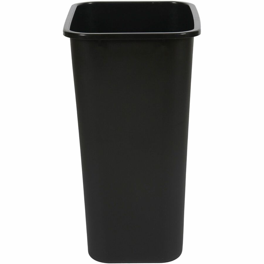 Genuine Joe 41-Quart Wastebasket - 10.25 gal Capacity - Durable, Sturdy, Dent Resistant, Chip Resistant, Rust Resistant, Long Lasting - 19.9" Height x 9.4" Width x 15.2" Depth - Polyethylene - Black - 1 Each