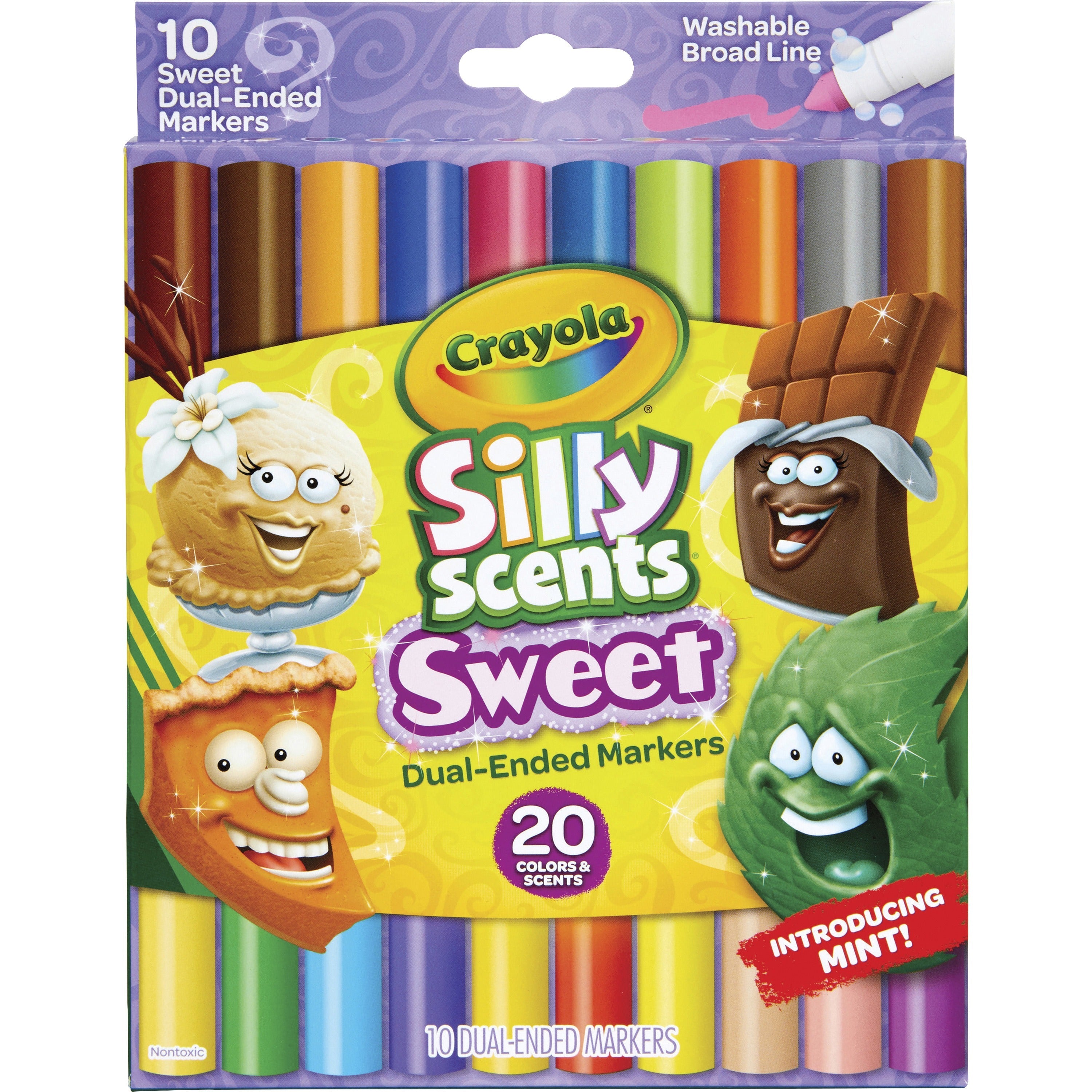crayola-silly-scents-sweet-dual-ended-markers-assorted-10-set_cyo588339 - 1