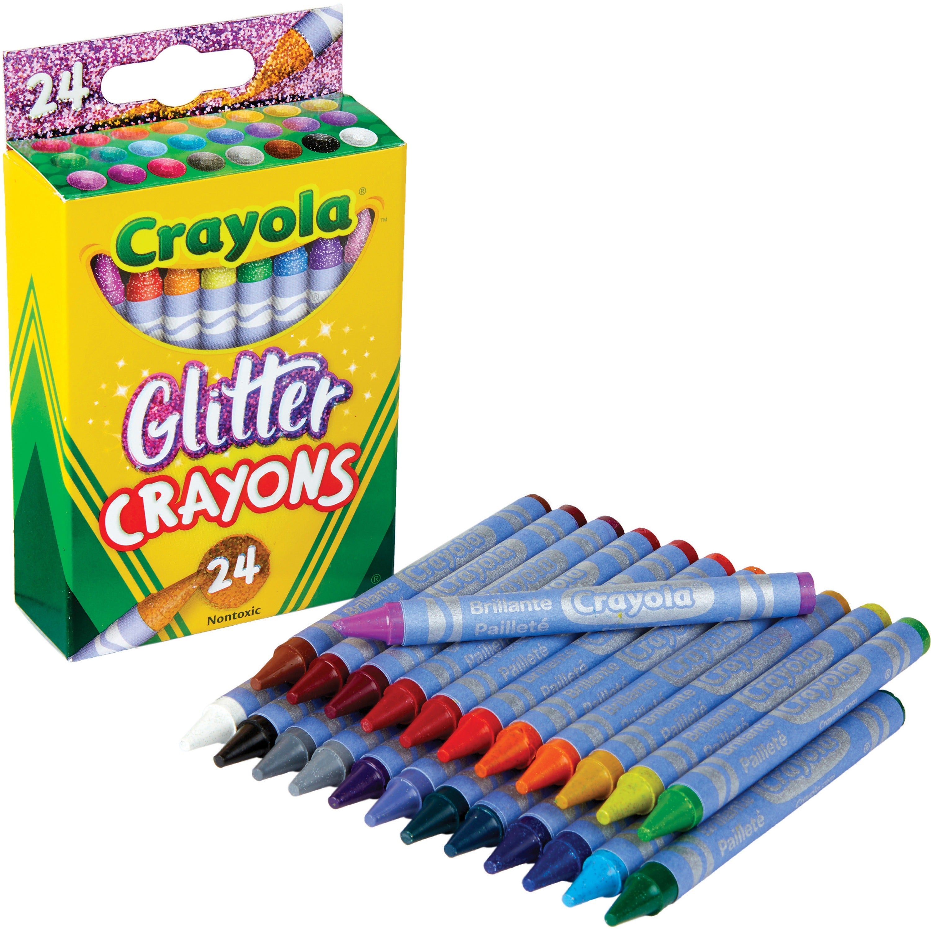 crayola-glitter-crayons-assorted-24-pack_cyo523715 - 1