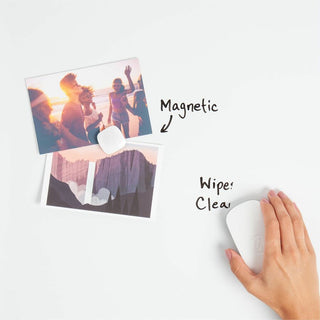 U Brands Magnetic Dry Erase Board, 35 x 35 Inches, Black Wood Frame (2892U00-01) - 35" (3 ft) Width x 35" (3 ft) Height - White Painted Steel Surface - Black Wood Frame - Square - Horizontal/Vertical - 1 Each