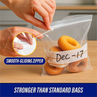 Genuine Joe Food Storage Bags - 1 quart Capacity - 7" Width x 8" Length - 1.75 mil (44 Micron) Thickness - Clear - 9/Carton - 50 Per Box - Food, Beef, Seafood, Poultry, Vegetables