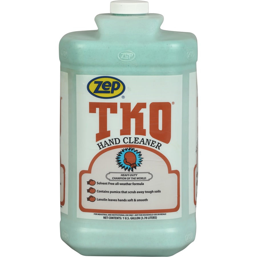 Zep TKO Hand Cleaner - Lemon Lime ScentFor - 1 gal (3.8 L) - Dirt Remover, Grime Remover, Grease Remover - Hand - Blue, Opaque - Solvent-free, Heavy Duty, Non-flammable - 4 / Carton