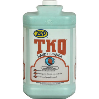 Zep TKO Hand Cleaner - Lemon Lime ScentFor - 1 gal (3.8 L) - Dirt Remover, Grime Remover, Grease Remover - Hand - Blue, Opaque - Solvent-free, Heavy Duty, Non-flammable - 4 / Carton