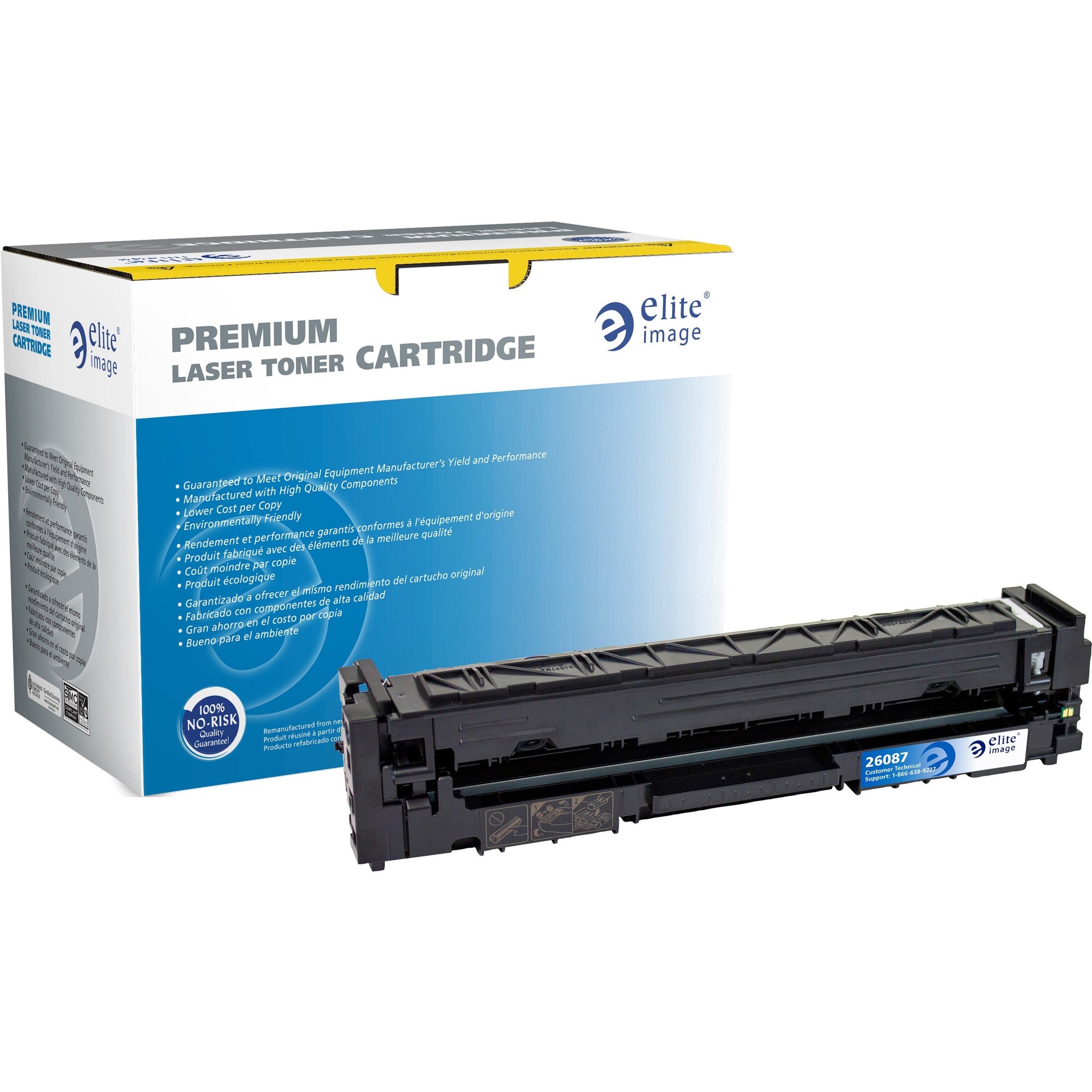 Elite Image Remanufactured Laser Toner Cartridge - Alternative for HP 202A (Cf501A) - Cyan - 1 Each - 1300 Pages