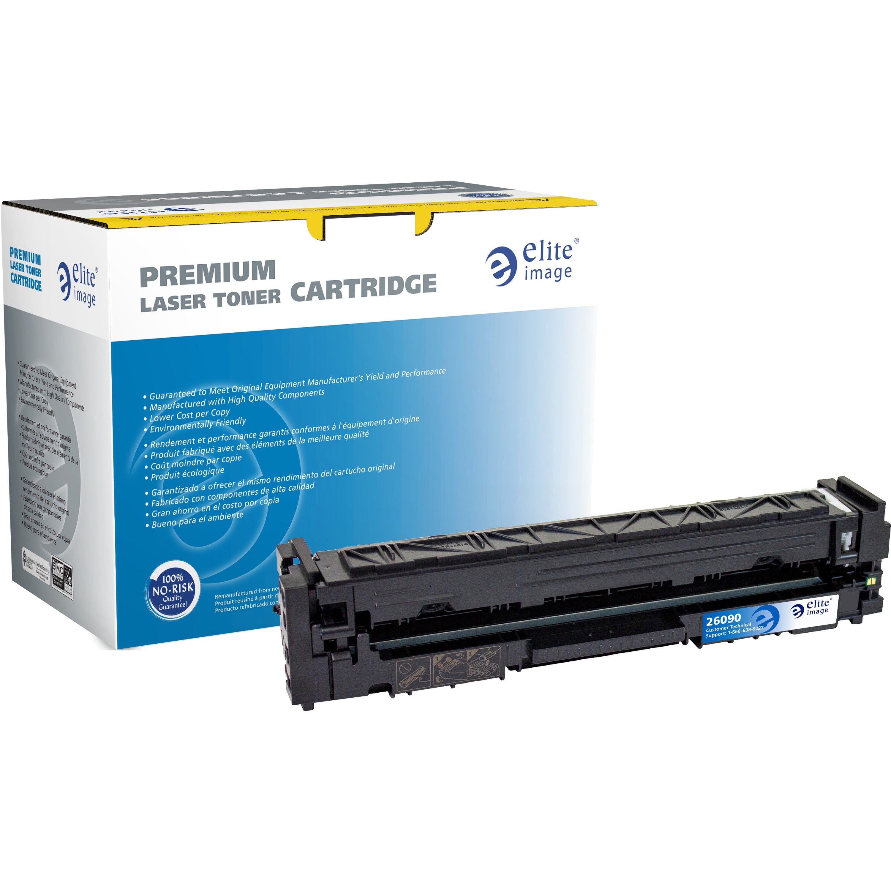 Elite Image Remanufactured Laser Toner Cartridge - Alternative for HP 202A (Cf502A) - Yellow - 1 Each - 1300 Pages