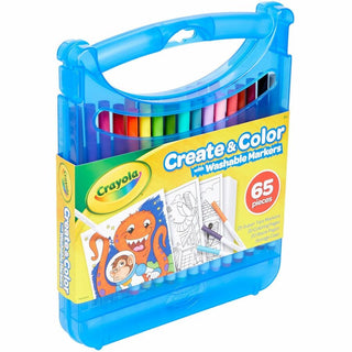 Crayola Super Tips Art Kit - Classroom, Home, Art - Recommended For 4 Year - 65 Piece(s) - 1.25"Height x 9.25"Width x 11.30"Length - 1 / Kit - Assorted