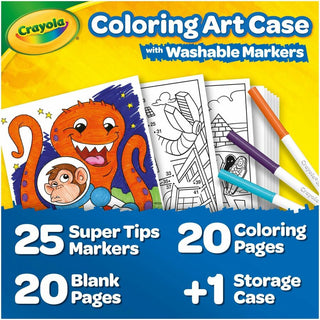 Crayola Super Tips Art Kit - Classroom, Home, Art - Recommended For 4 Year - 65 Piece(s) - 1.25"Height x 9.25"Width x 11.30"Length - 1 / Kit - Assorted