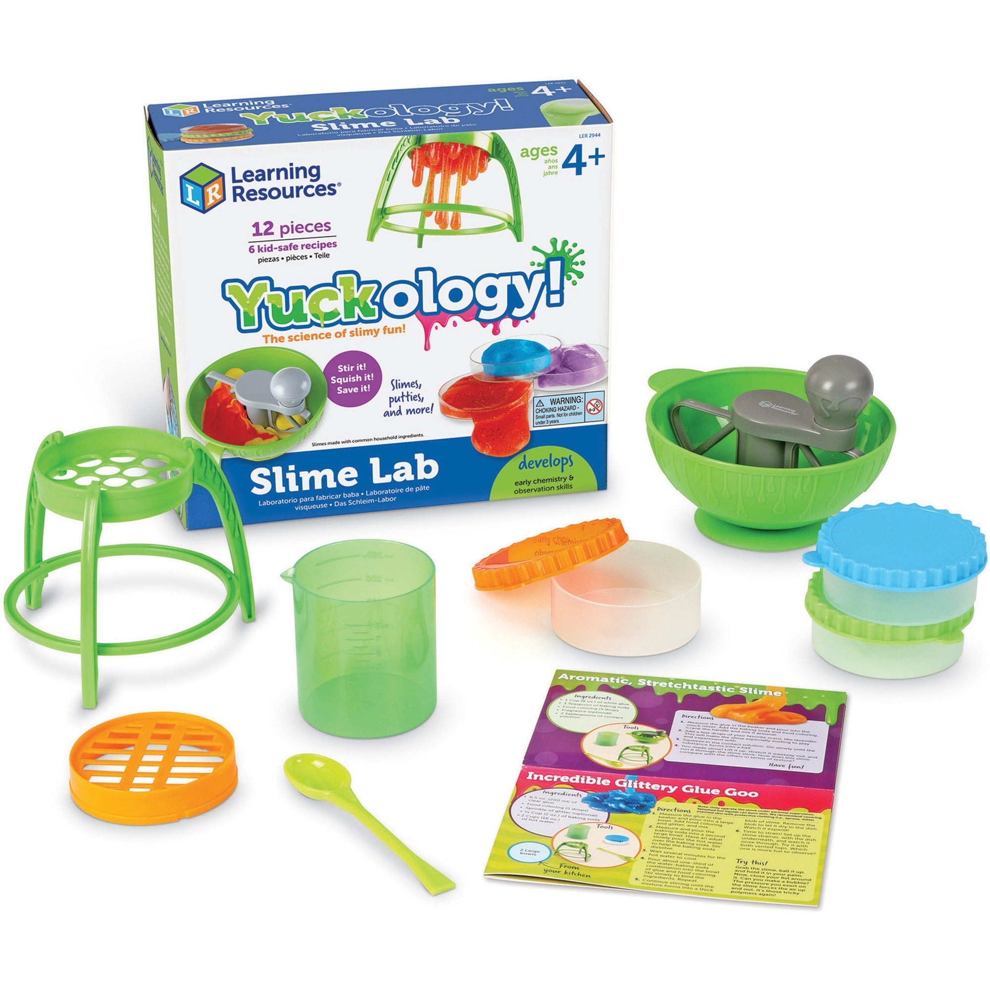 learning-resources-yuckology!-slime-lab-theme-subject-learning-skill-learning-science-technology-mathematics-engineering-science-experiment-4-8-year-1-set_lrnler2944 - 1