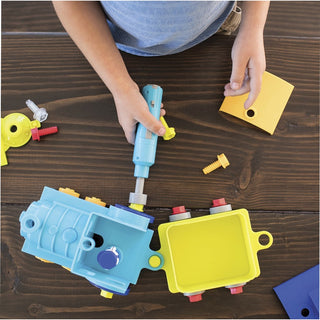Educational Insights Design & Drill All Aboard Train - Skill Learning: STEM, Construction, Fine Motor, Creativity, Imagination - 3 Year & Up - Multi
