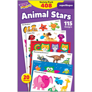 trend-animal-fun-stickers-variety-pack-fun-animal-theme-subject-sea-buddies-owl-stars-puppy-pals-shape-photo-safe-non-toxic-acid-free-8-height-x-413-width-x-663-length-multicolor-408-pack_tep46928 - 1