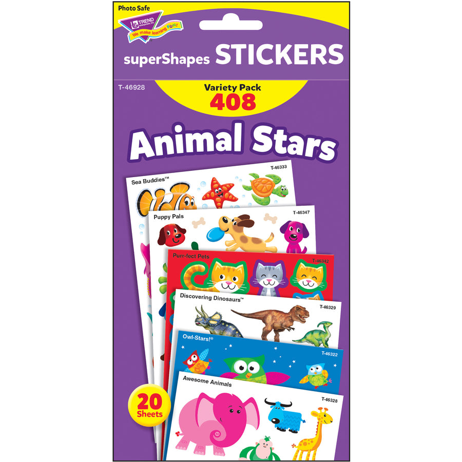 trend-animal-fun-stickers-variety-pack-fun-animal-theme-subject-sea-buddies-owl-stars-puppy-pals-shape-photo-safe-non-toxic-acid-free-8-height-x-413-width-x-663-length-multicolor-408-pack_tep46928 - 3