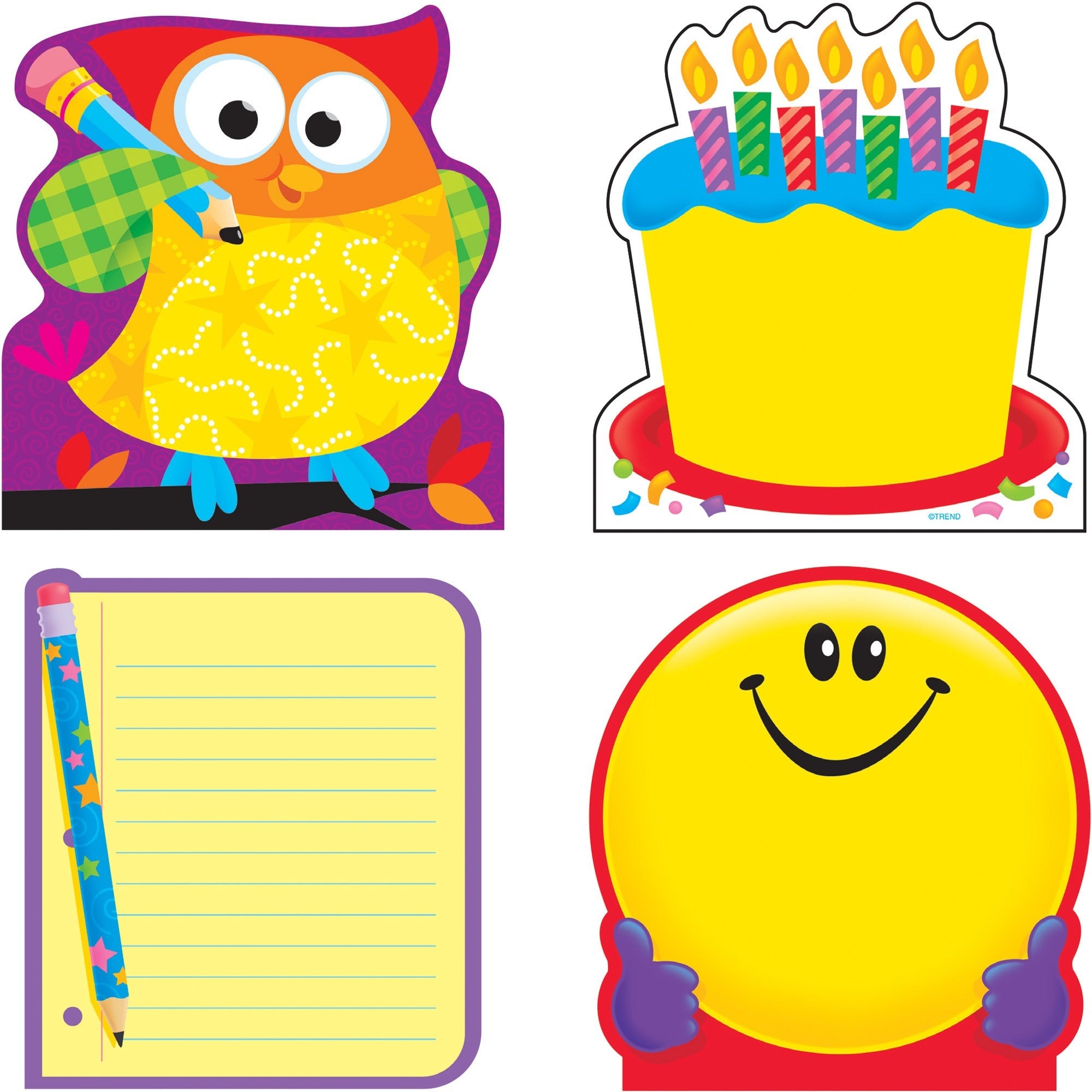 trend-everyday-favorites-variety-pack-notepads-5-x-5-square-multicolor-acid-free-adhesive-4-pack_tep72911 - 1