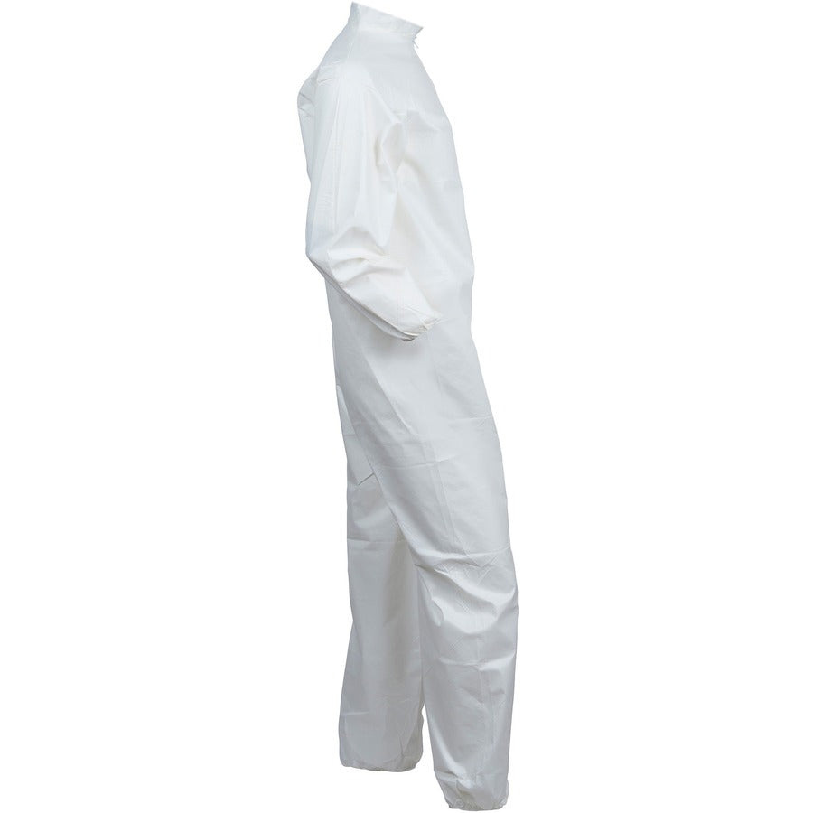 A40 Elastic-Cuff and Ankles Coveralls, 3X-Large, White, 25/Carton