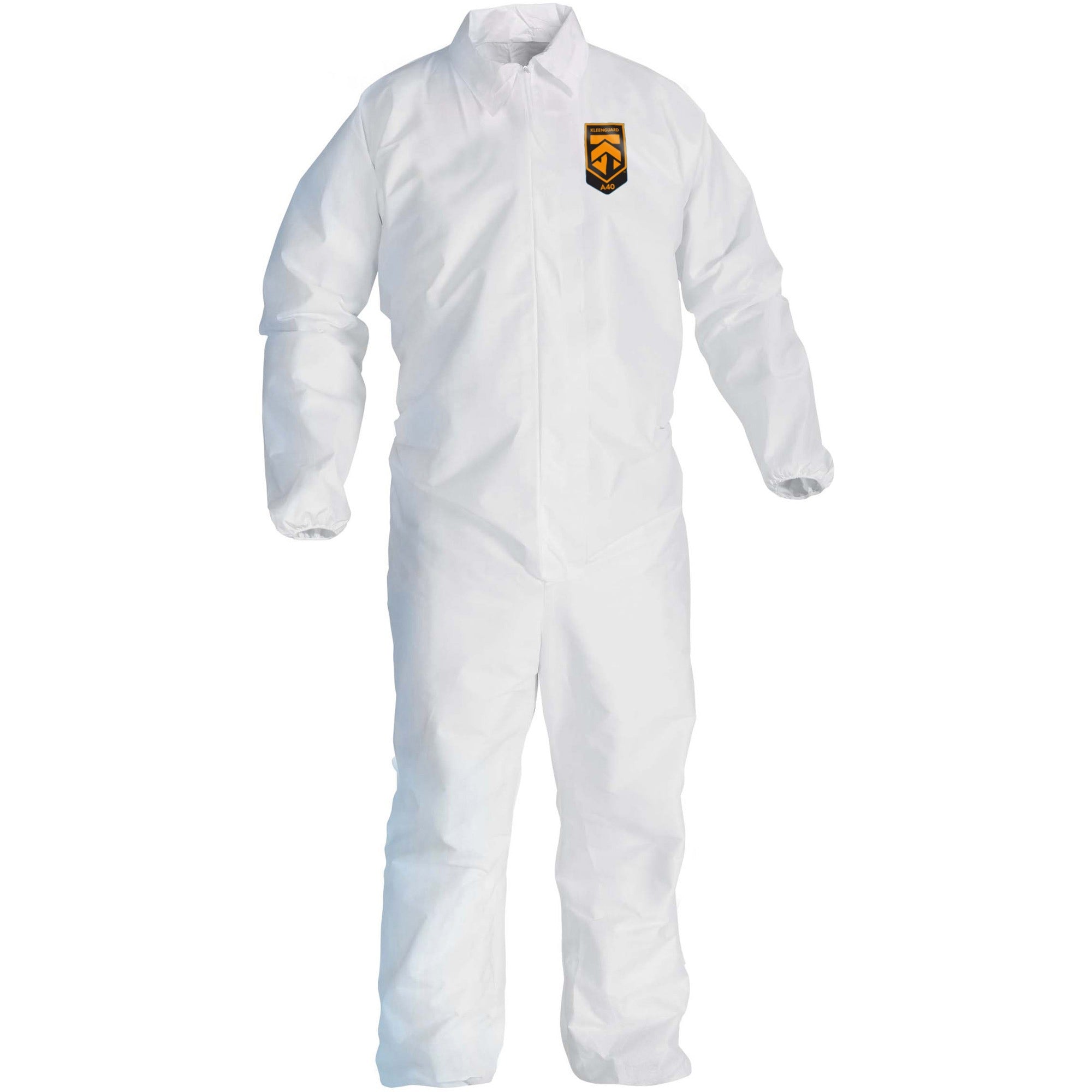 A40 Elastic-Cuff and Ankles Coveralls, 3X-Large, White, 25/Carton
