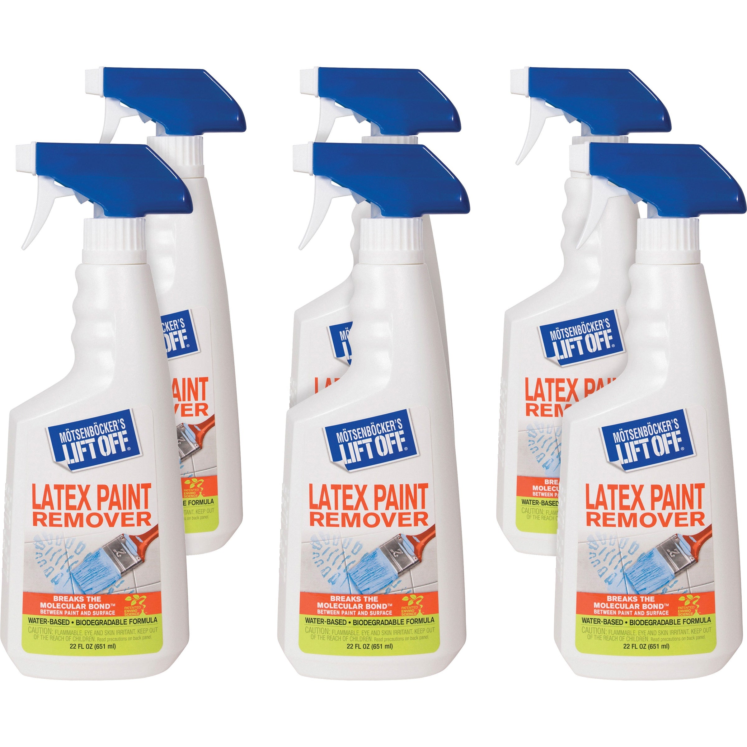 Mtsenbcker's Lift Off Latex Paint Remover - 22 fl oz (0.7 quart) - 6 / Carton - Water Based, Environmentally Friendly, Low VOC - White
