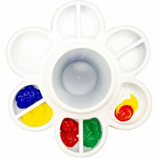 Storex Paint & Water Tray - Paint, Water, Art Project - 6"Height x 8.30"Width x 8.30"Length - 6 / Carton - White - Plastic